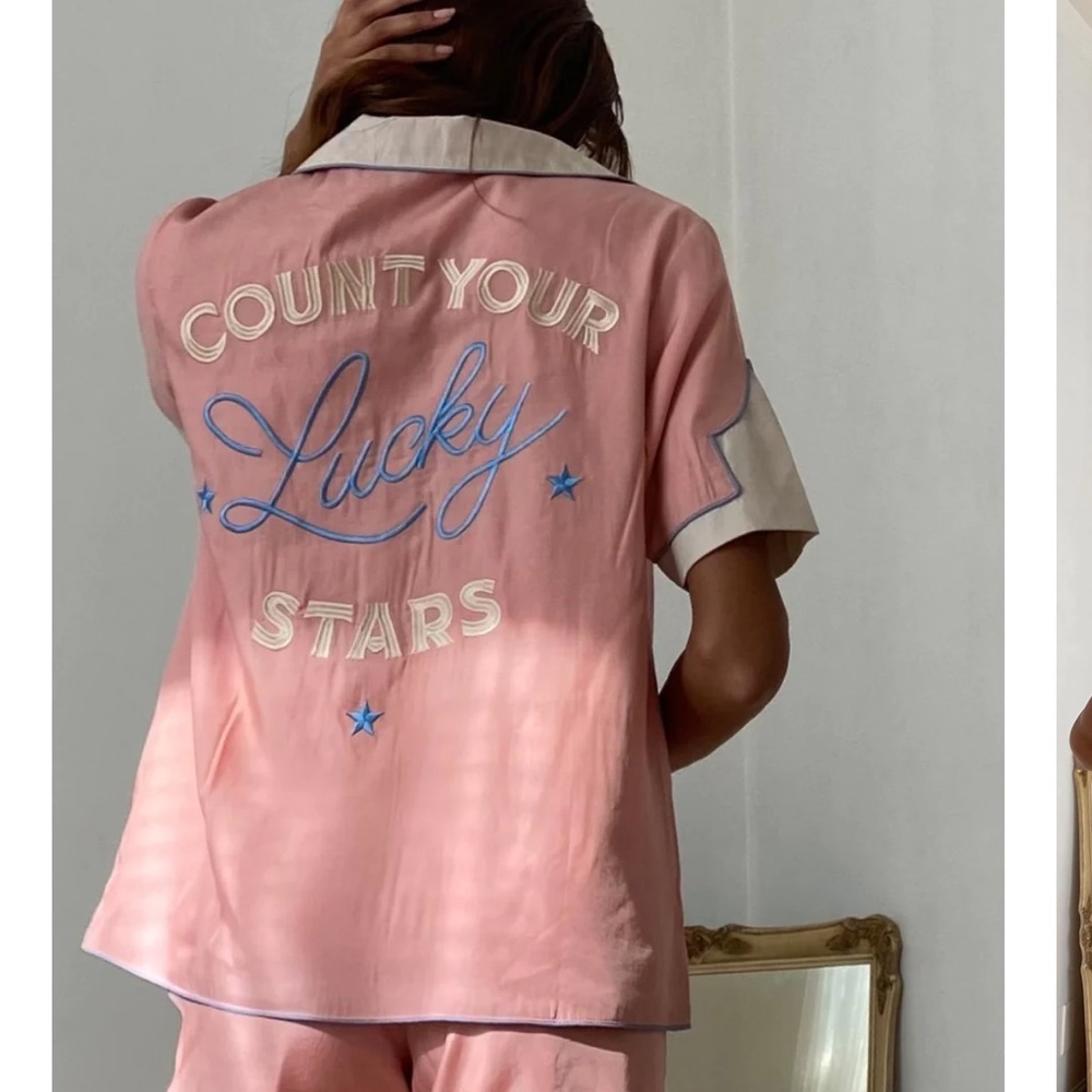 Understated Leather Lucky Stars Pajama Set